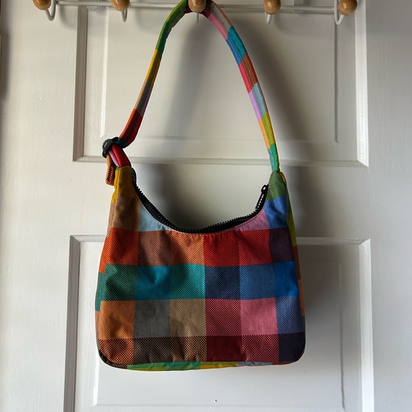 NWT BAGGU Mini Shoulder Madras Bag - Picture 7 of 10